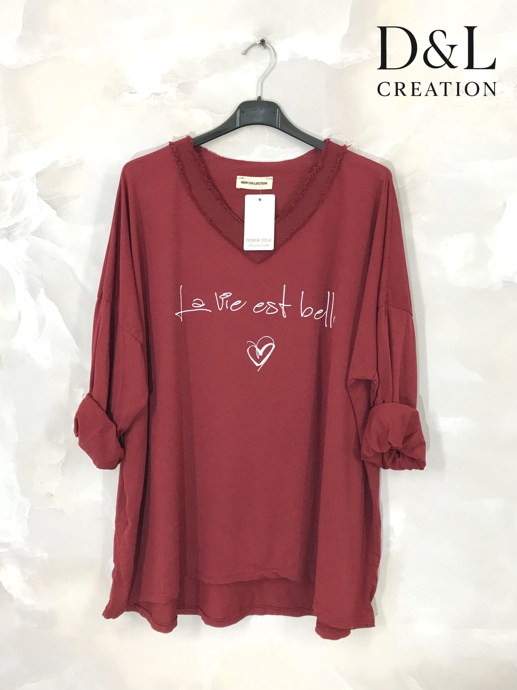 Plus Size Cotton tunic life is beautiful size 38 to 54