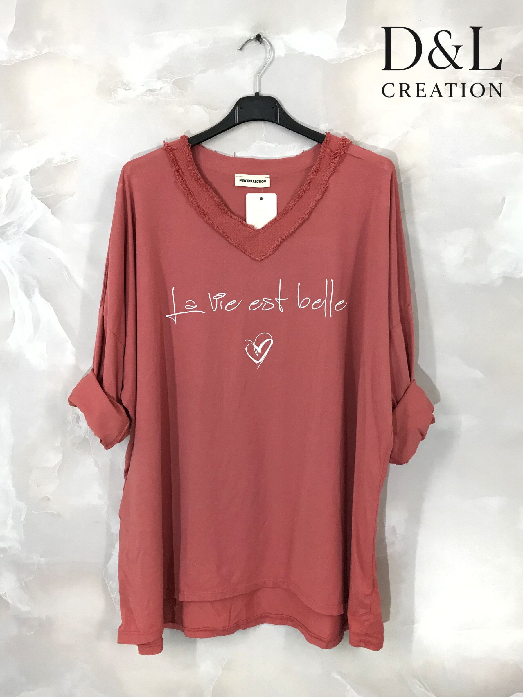 Plus Size Cotton tunic life is beautiful size 38 to 54