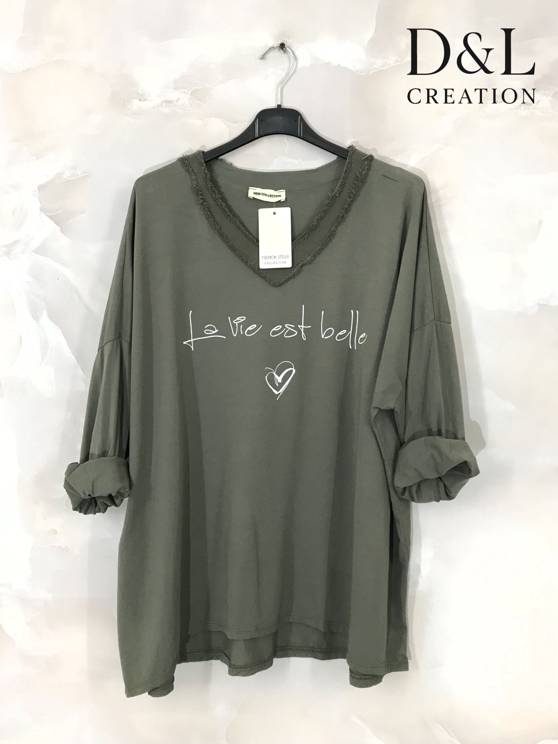 Plus Size Cotton tunic life is beautiful size 38 to 54