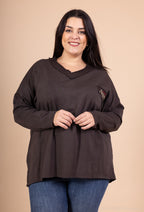 Amore Stretch Cotton Tunic Sizes T40 to T54+ i Stor Storlek