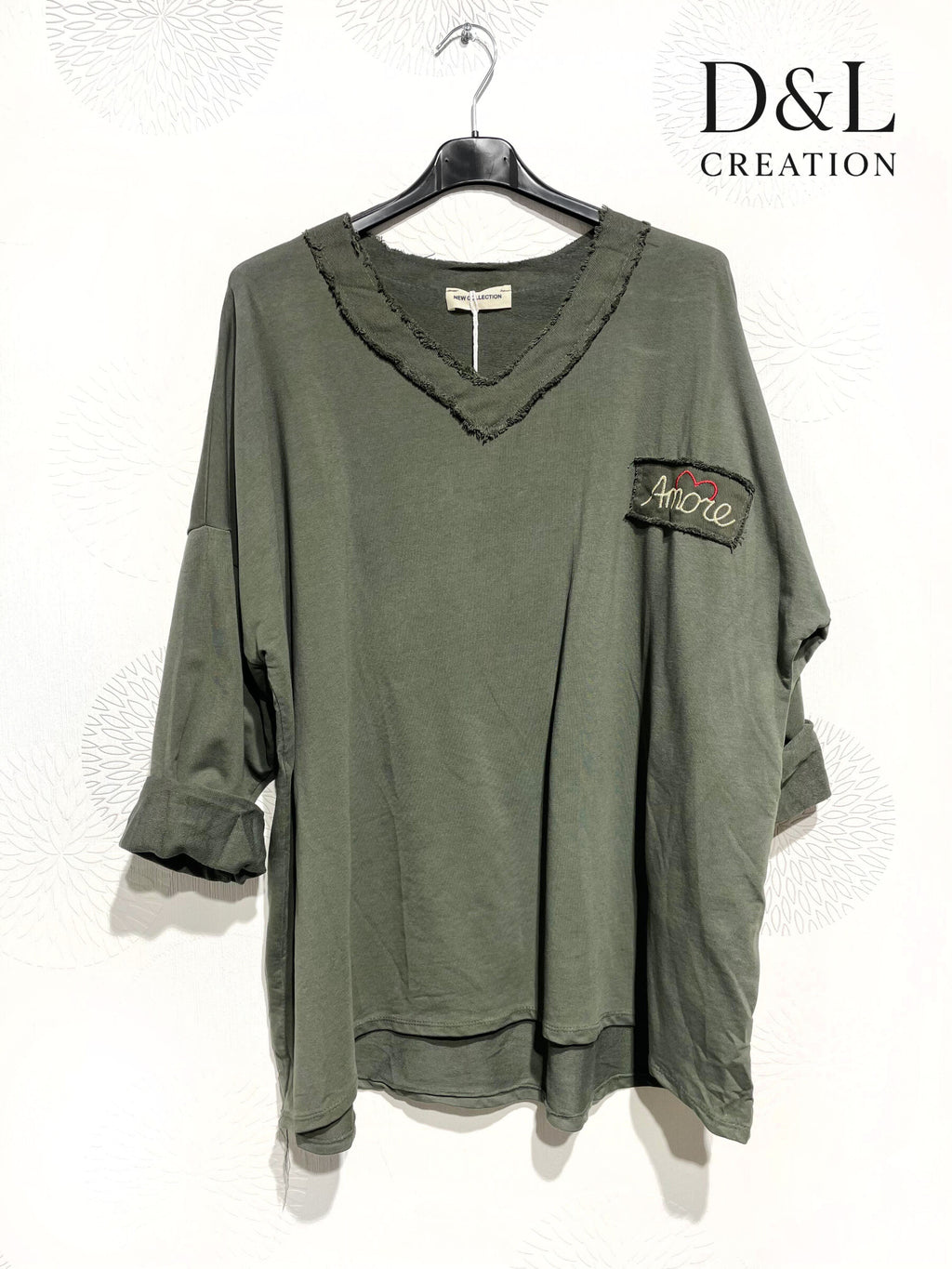 Amore Stretch Cotton Tunic Sizes T40 to T54+ i Stor Storlek