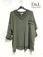 Amore Stretch Cotton Tunic Sizes T40 to T54+ i Stor Storlek