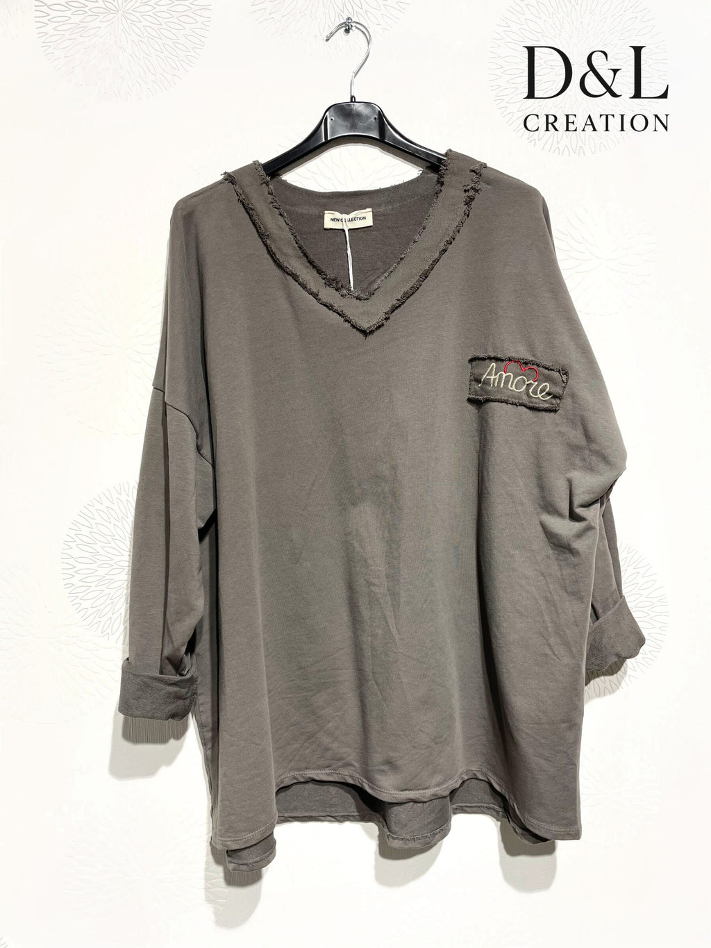 Amore Stretch Cotton Tunic Sizes T40 to T54+ i Stor Storlek