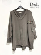 Amore Stretch Cotton Tunic Sizes T40 to T54+ i Stor Storlek