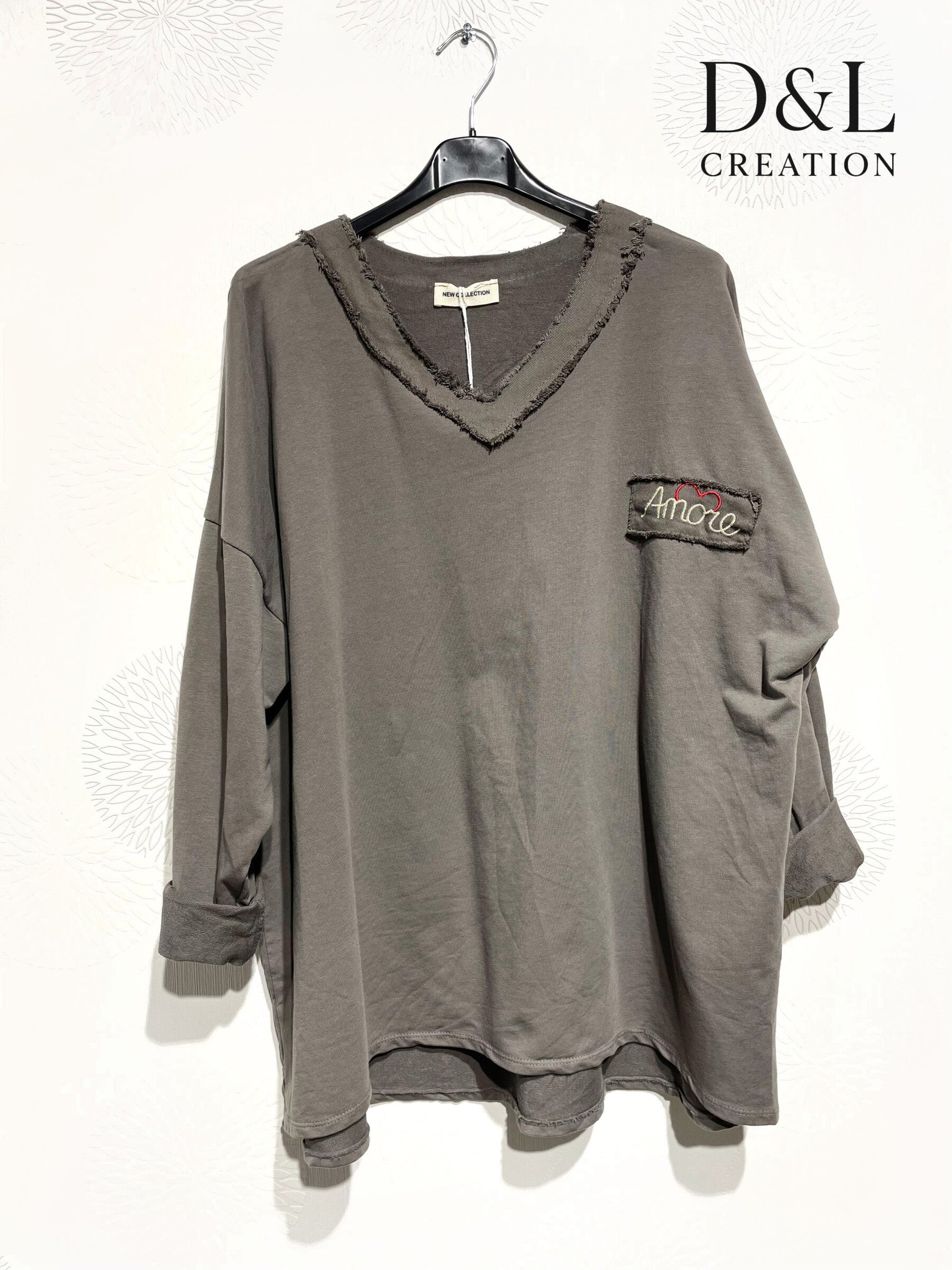 Amore Stretch Cotton Tunic Sizes T40 to T54+ i Stor Storlek