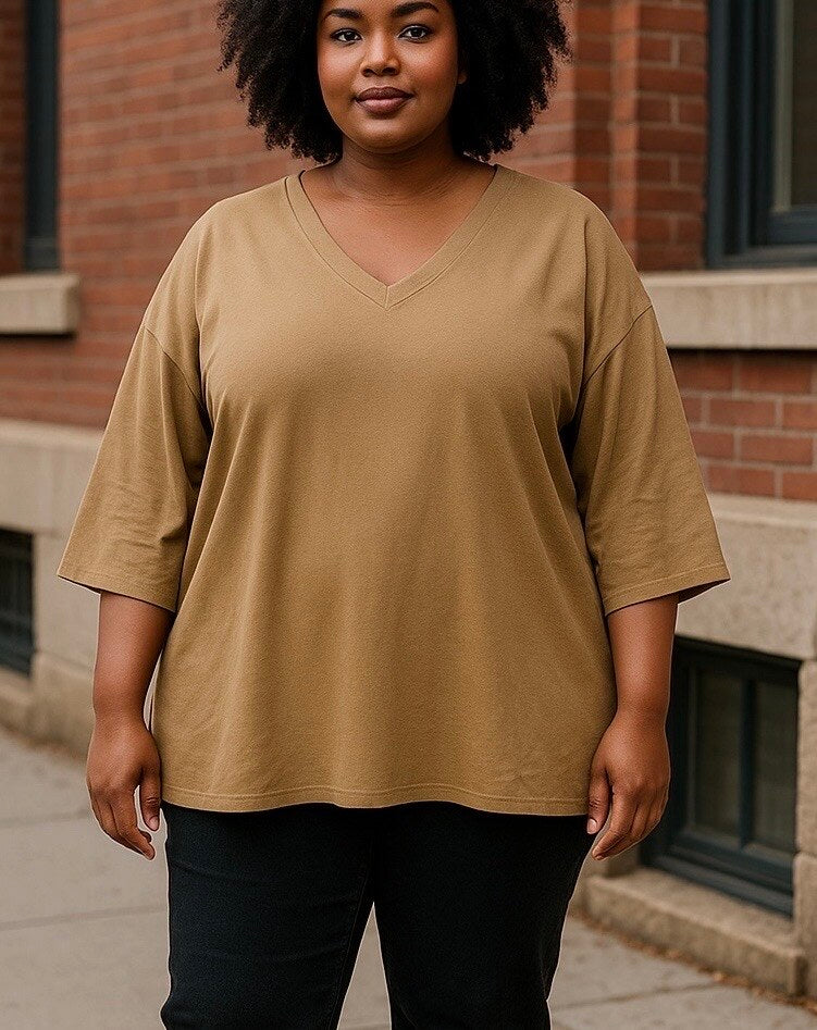 Cotton sweatshirt tunic i Stora Storlekar