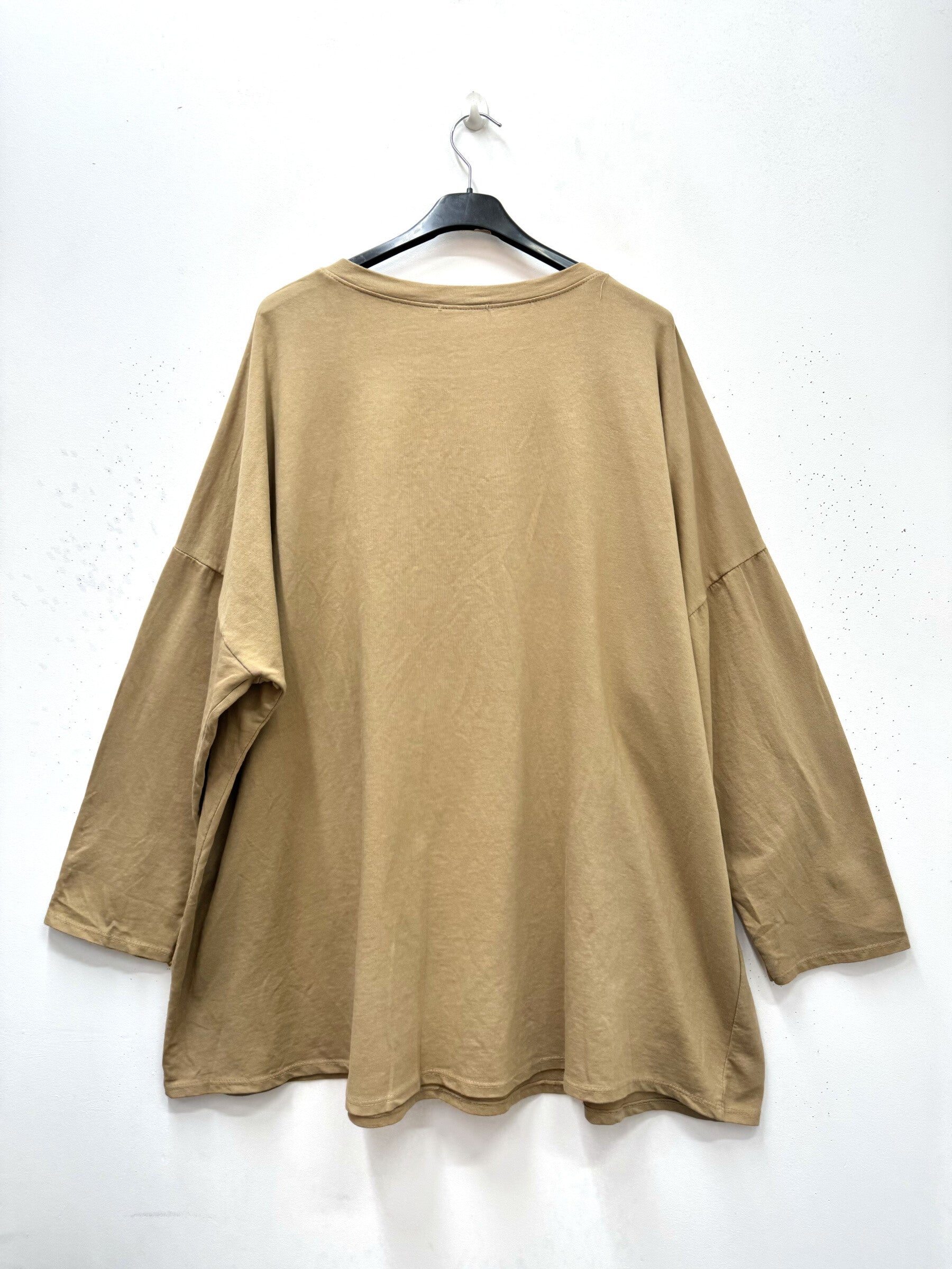 Cotton sweatshirt tunic i Stora Storlekar