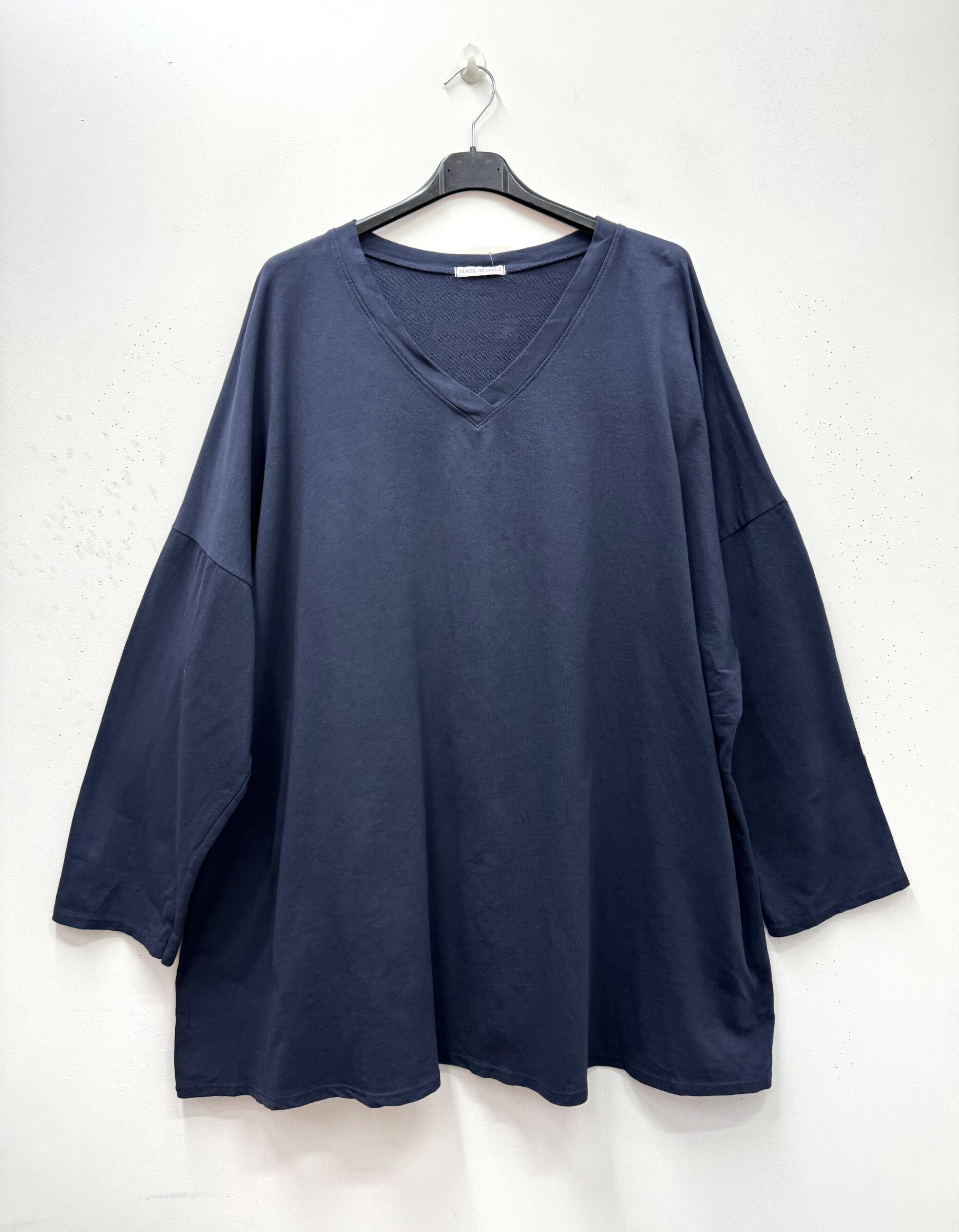 Cotton sweatshirt tunic i Stora Storlekar