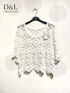 Plus Size Short tunic diamond embroidery T36 in T42