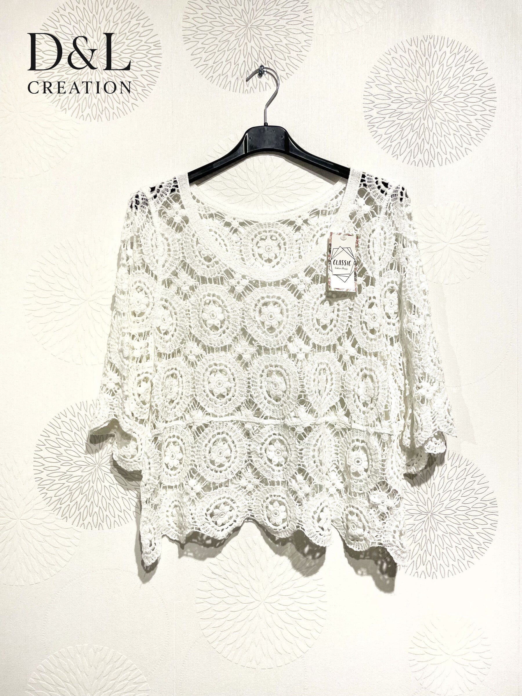 Plus Size Short tunic diamond embroidery T36 in T42