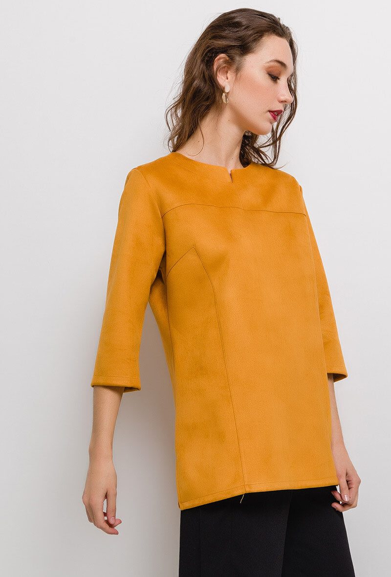 Plus Size Suede tunic