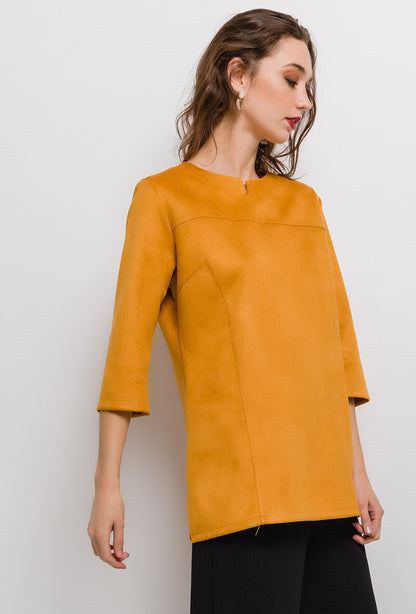 Plus Size Suede tunic