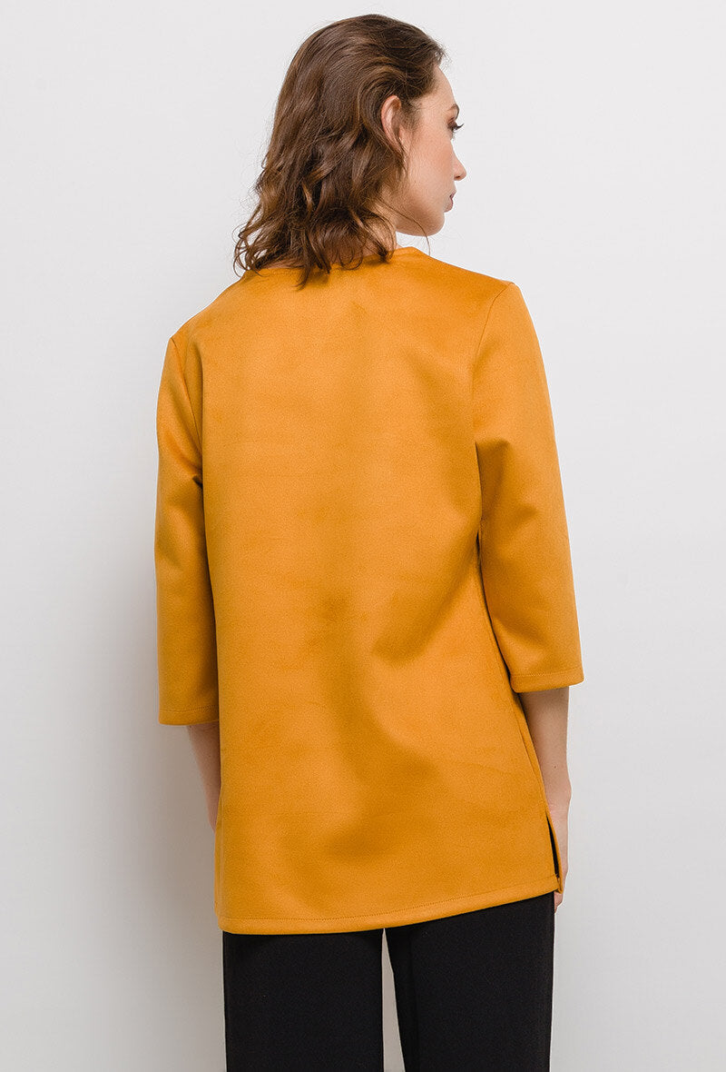 Plus Size Suede Tunic