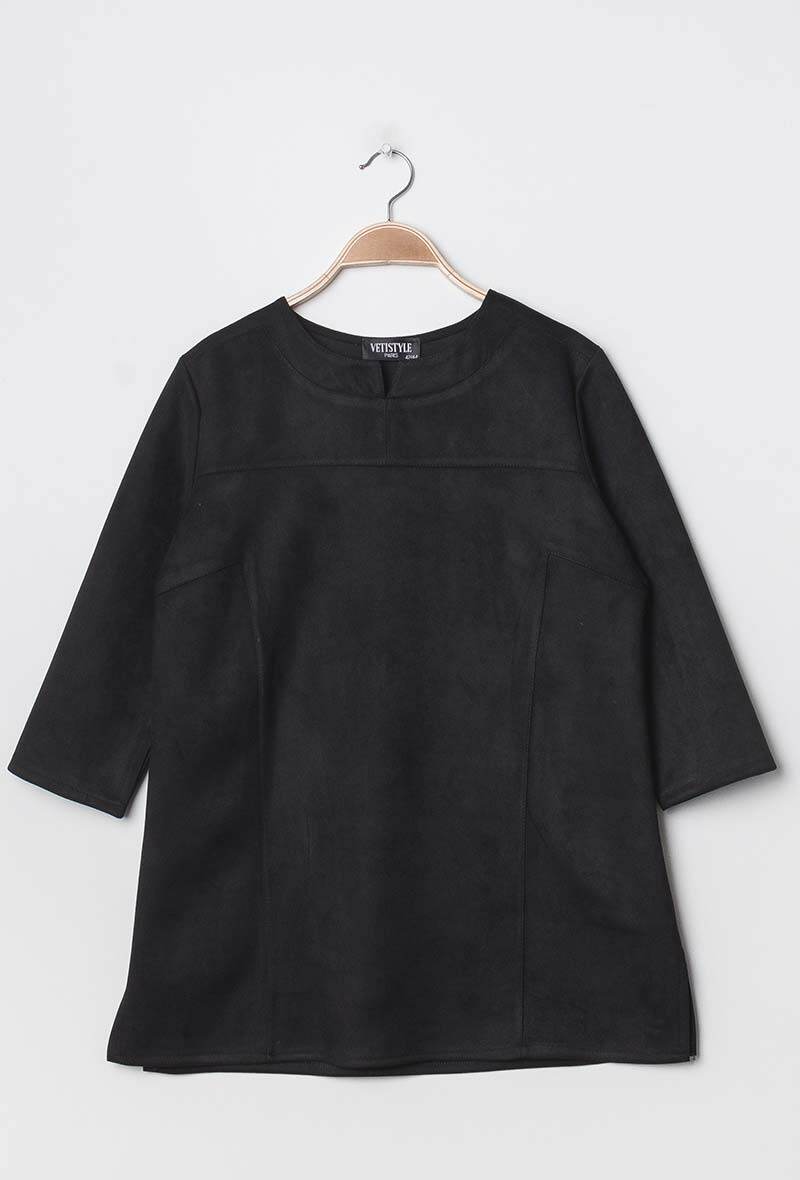 Plus Size Suede tunic