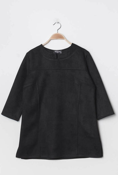 Plus Size Suede tunic