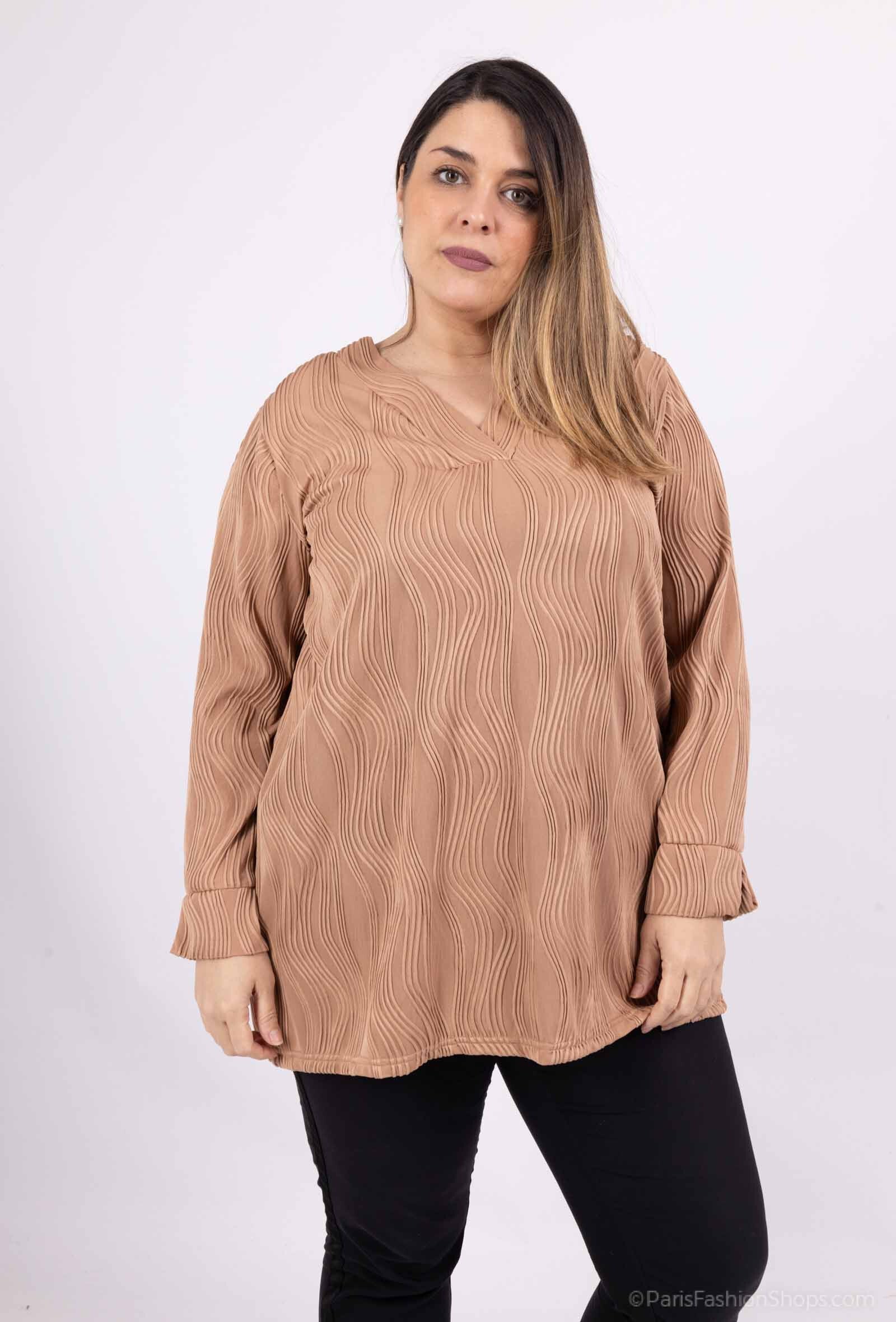 Plus Size Casual V-neck Tunic