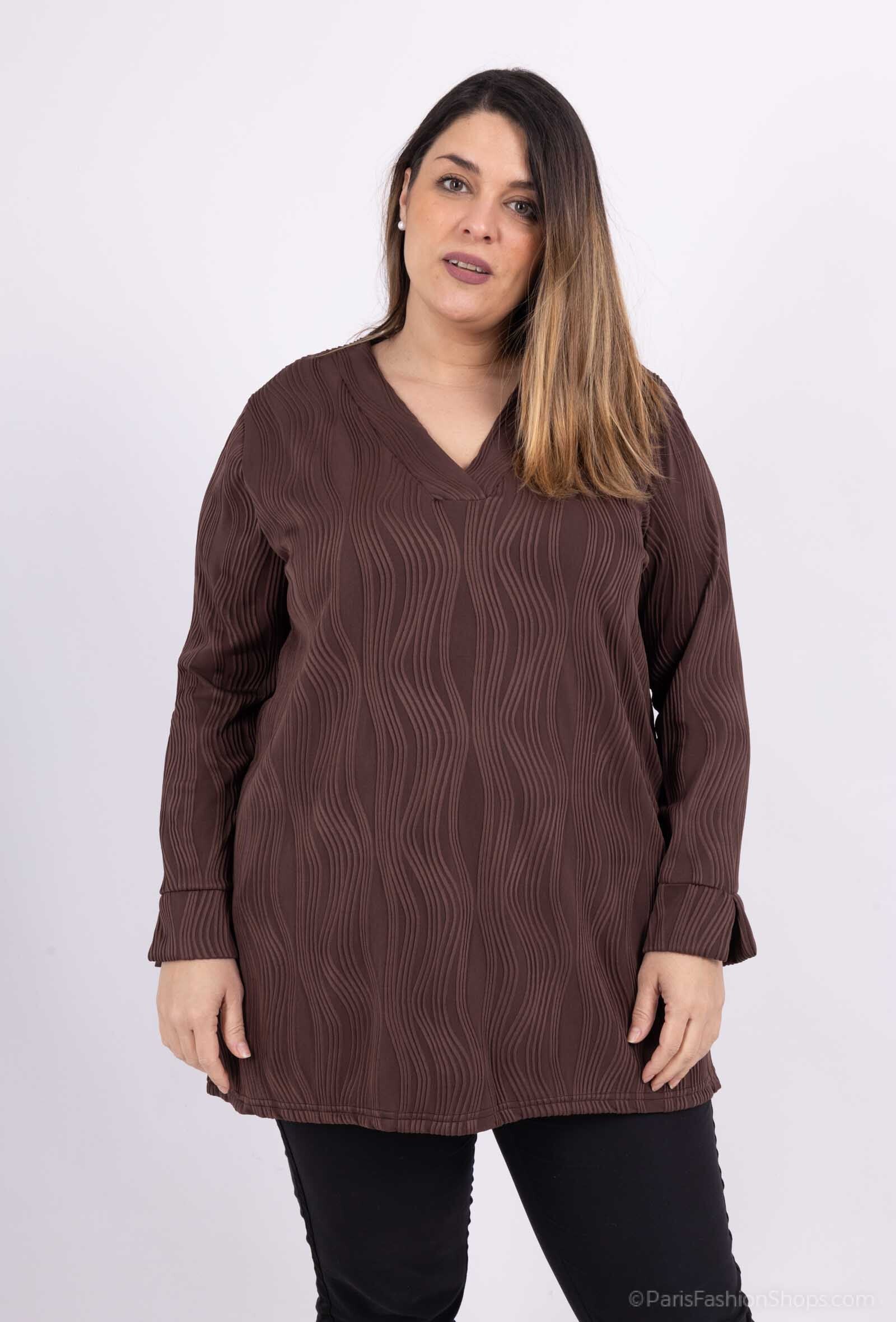 Plus Size Casual V-neck tunic