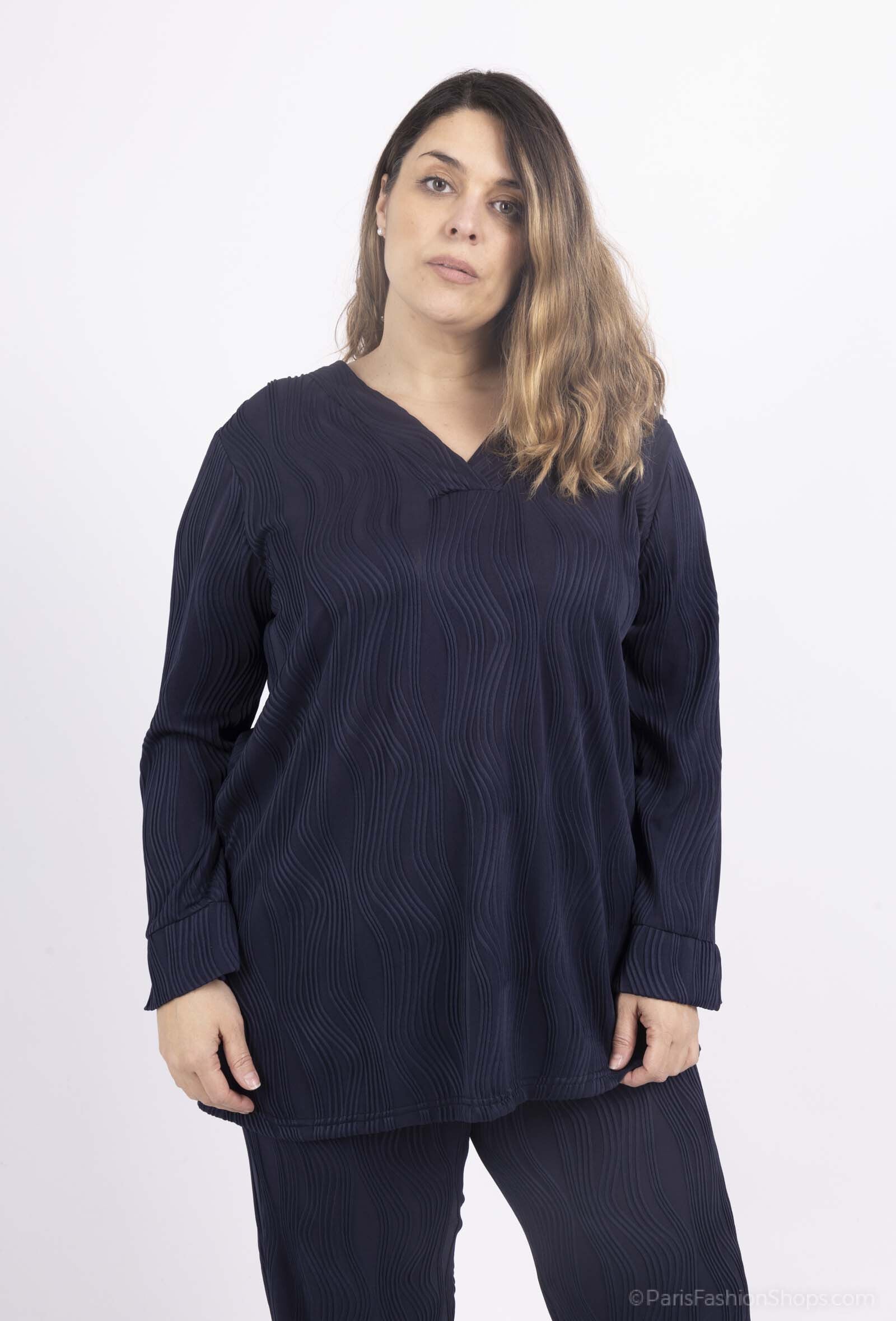 Plus Size Casual V-neck tunic