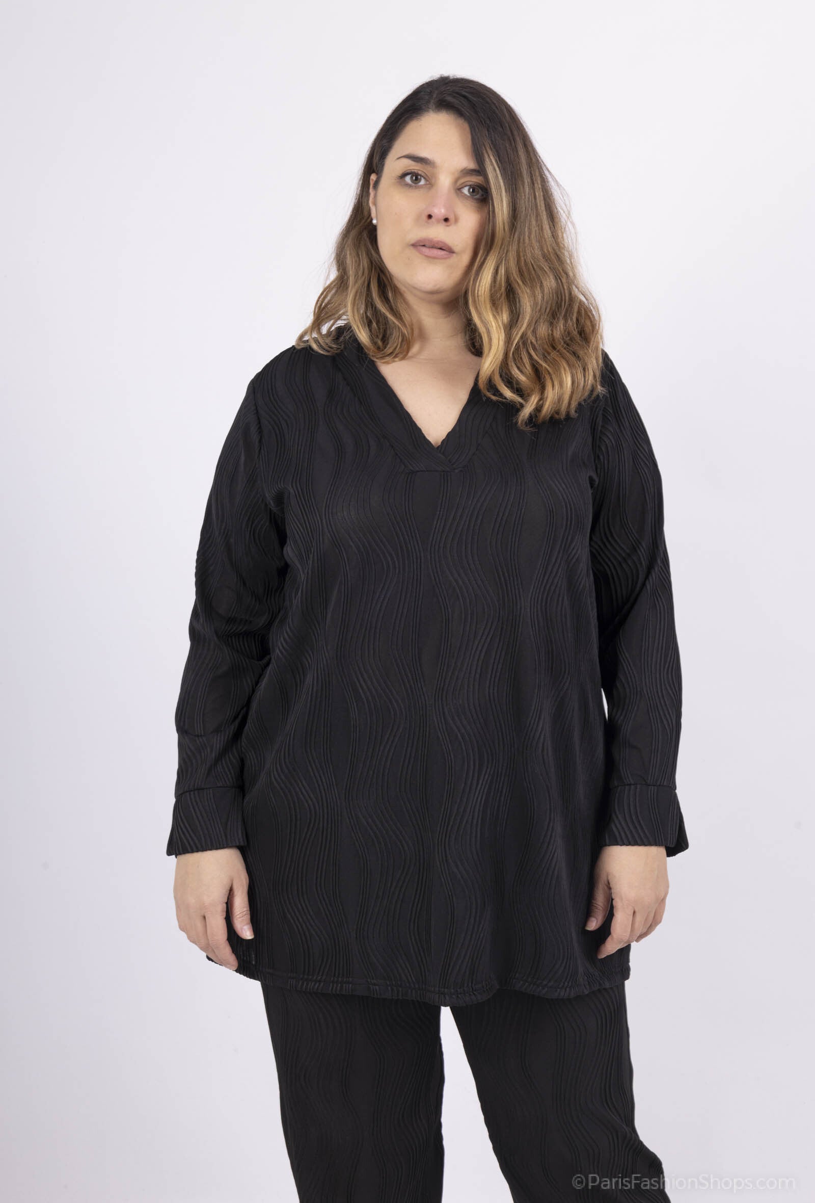 Plus Size Casual V-neck Tunic