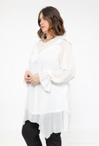 Plus Size Lace Chiffon Tunika