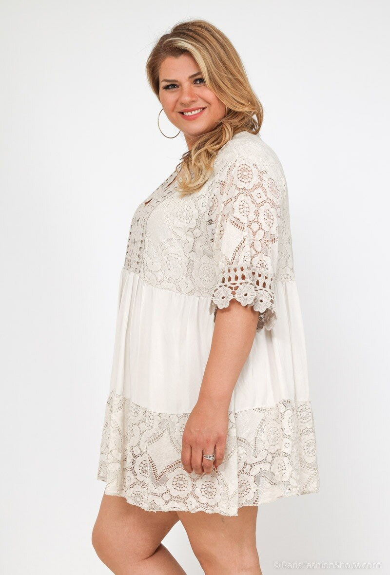 Plus Size Lace Tunic