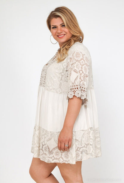 Plus Size Lace Tunic