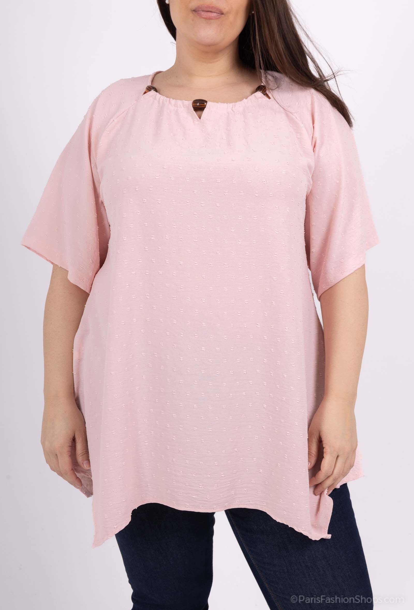 Plus Size Oasted collar flared tunic