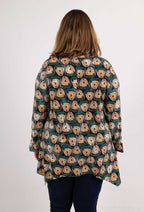 Plus Size Flared Printed Tunic