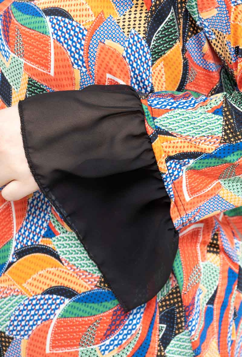 Plus Size V-ringad tryckt tunika