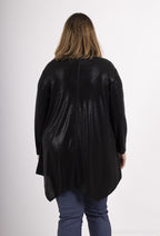 Plus Size Flared V-neck Sequin Tunic