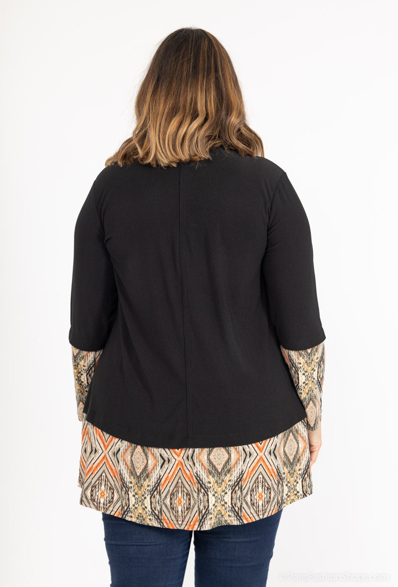 Plus Size Tunika med Dragkedja - Avslappnad Stil