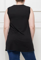 Plus Size Blommig Tunika