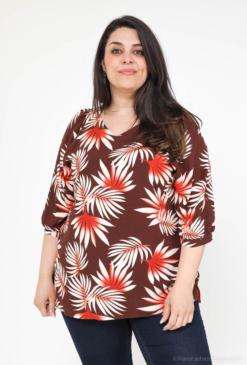 Plus Size Printed tunic