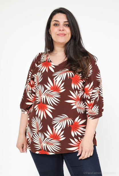 Plus Size Printed tunic