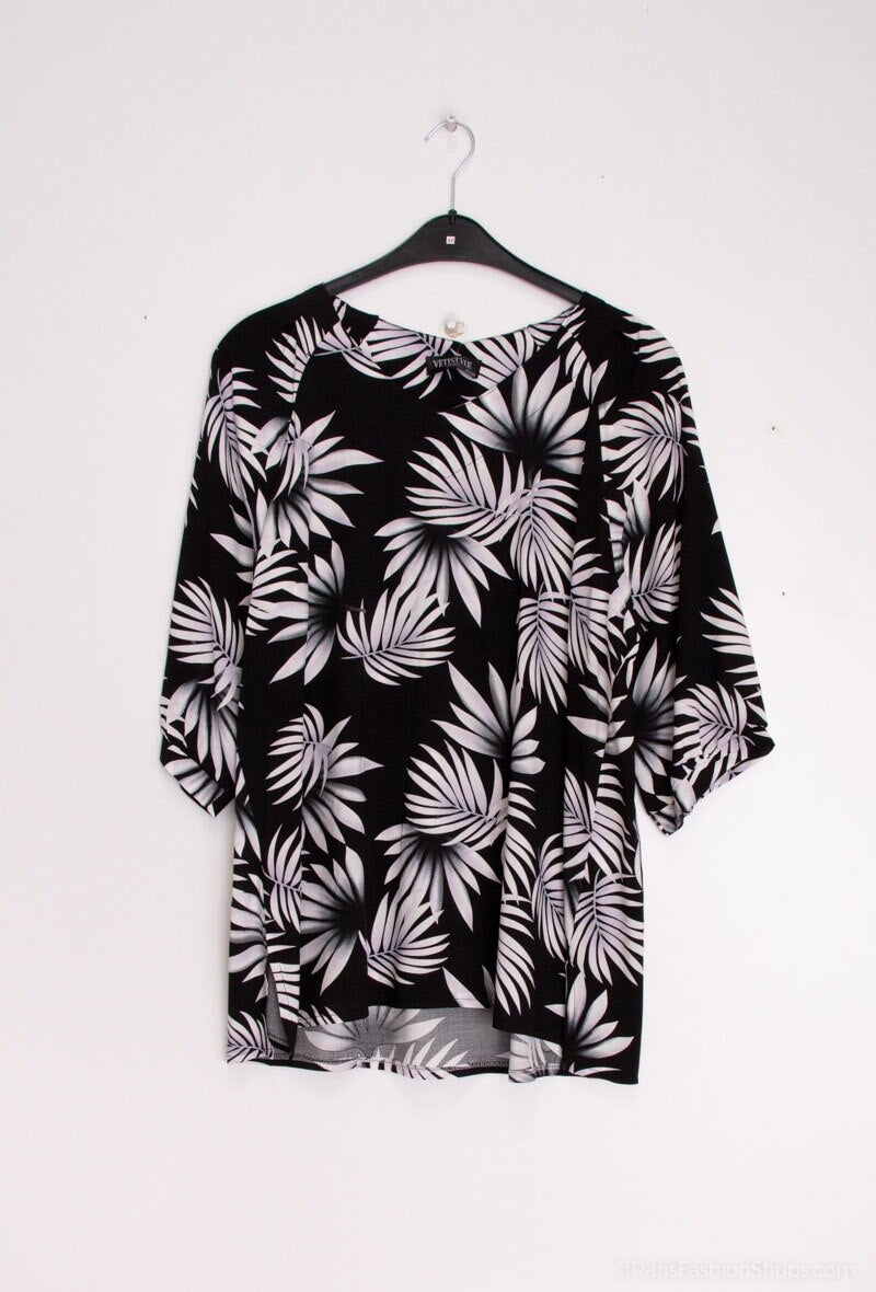 Plus Size Printed Tunic för Stora Storlekar