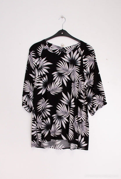 Plus Size Printed Tunic för Stora Storlekar