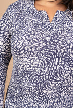 Plus Size Stretch Print Tunic