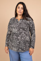 Plus Size Stretch Print Tunic