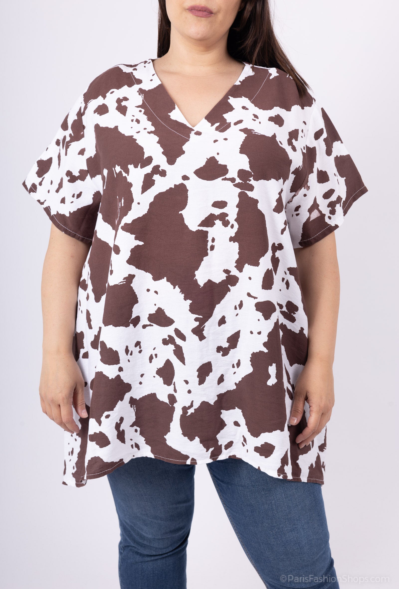 Plus Size Printed tunic