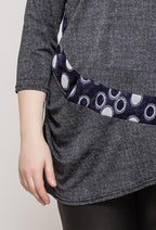 Plus Size Tryckt Tunika