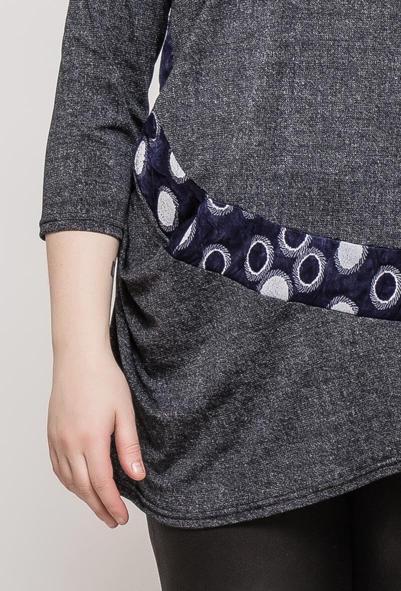 Plus Size Tryckt Tunika