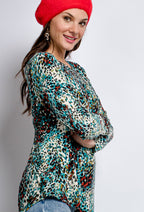 Plus Size Tryckt Tunika