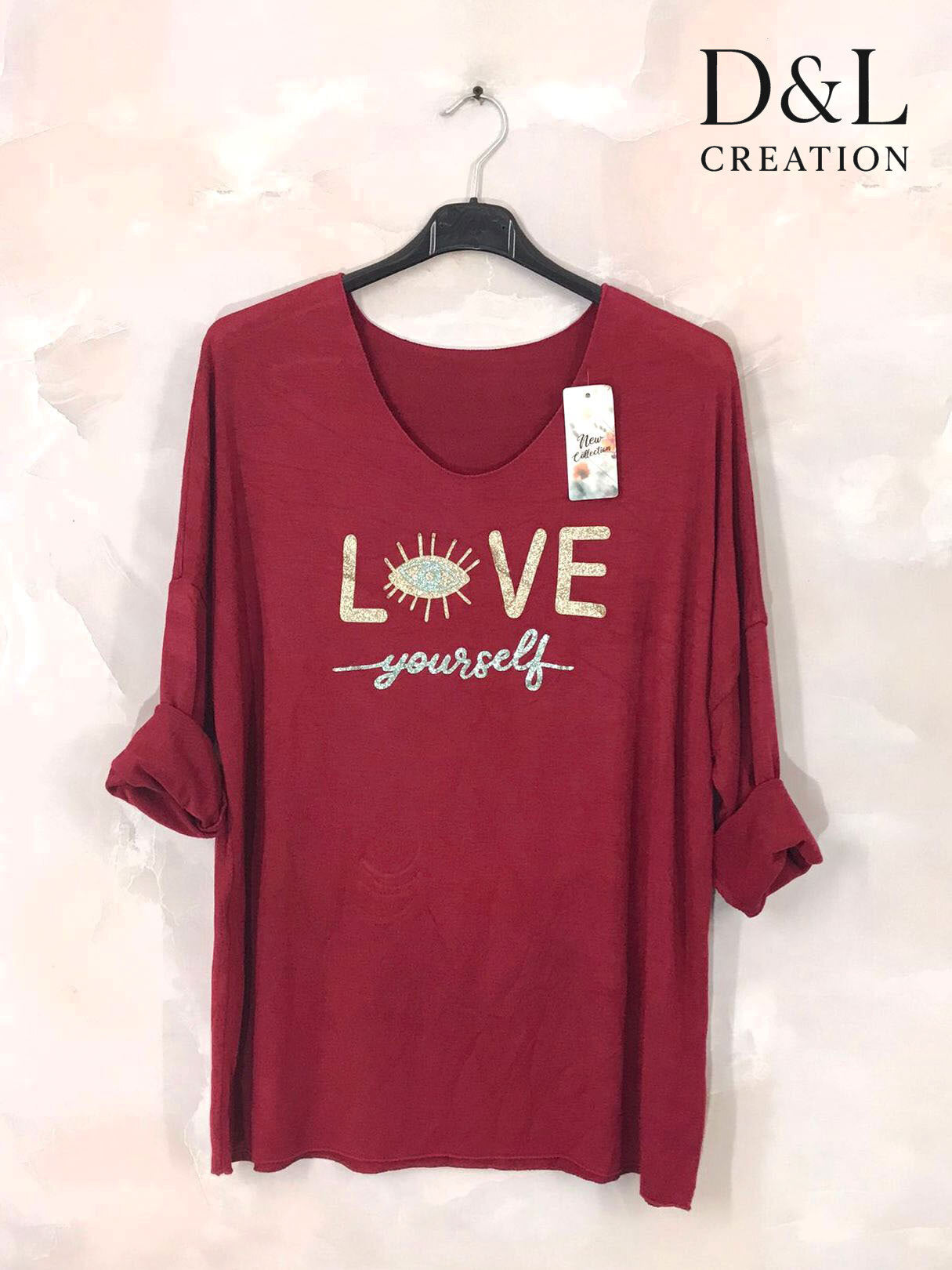 Plus Size Love Yourself Tunic Sizes 38 to 48