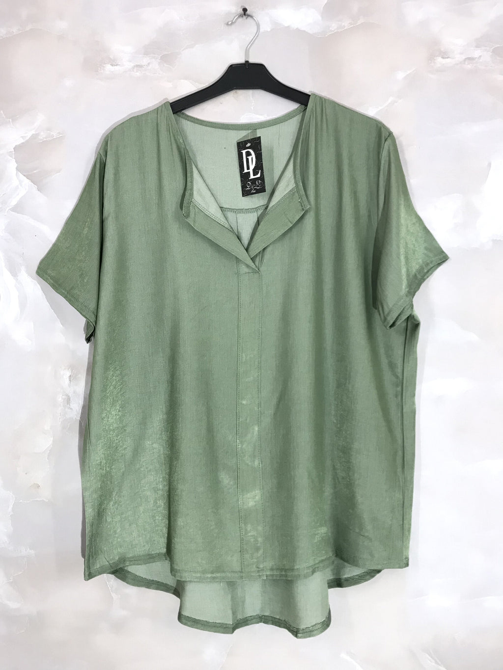 Plus Size Short sleeve tunic in Lyocell T38 at T50