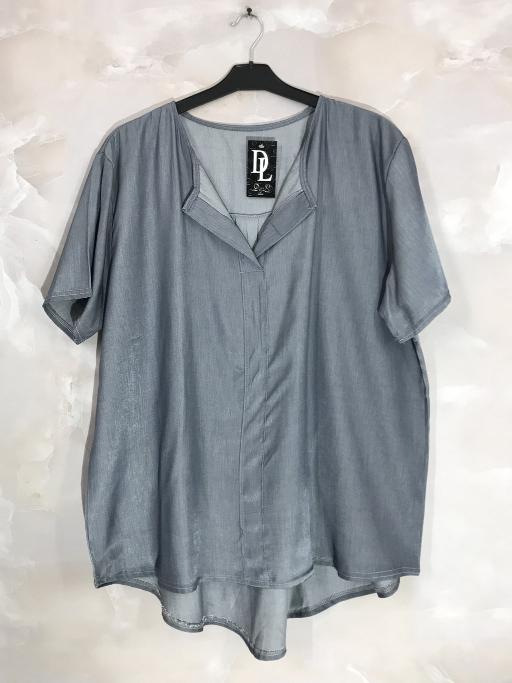 Plus Size Short sleeve tunic in Lyocell T38 at T50