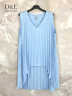 Plus Size Plowed tunic short neck in front of T38 at T60