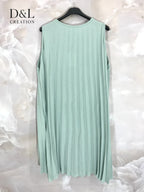 Plus Size Plowed Tunic i V-ringning