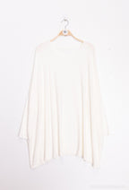 Plus Size Mjuk Rundhalsad Oversized Tröja/Tunika