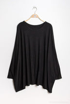 Plus Size Mjuk Rundhalsad Oversized Tröja/Tunika