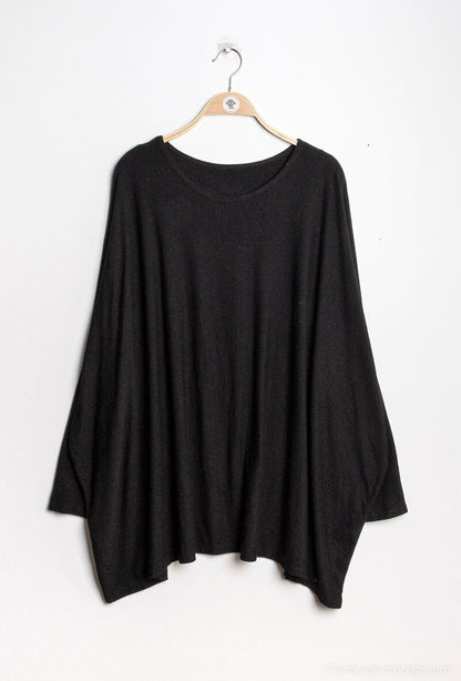 Plus Size Soft round-neck oversized sweater/tunic